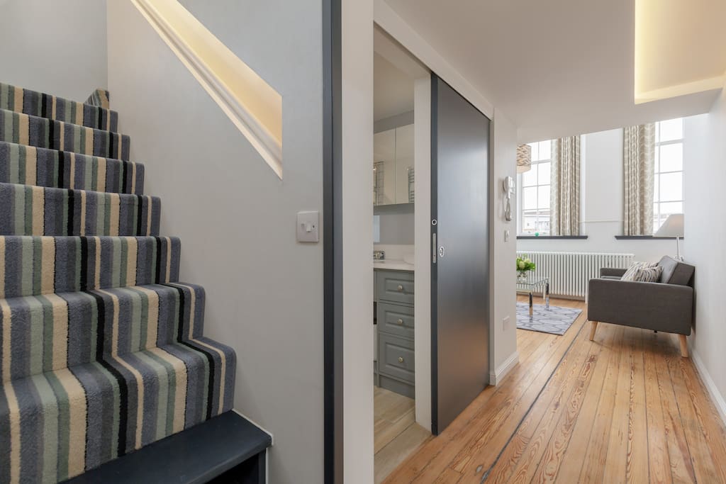 Stairs to bedroom Mezzanine