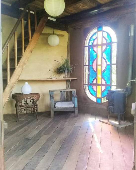 Living de la cabaña