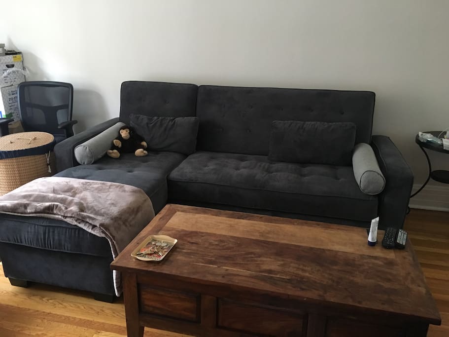 Incredibly comfortable convertible king sized sectional sofa