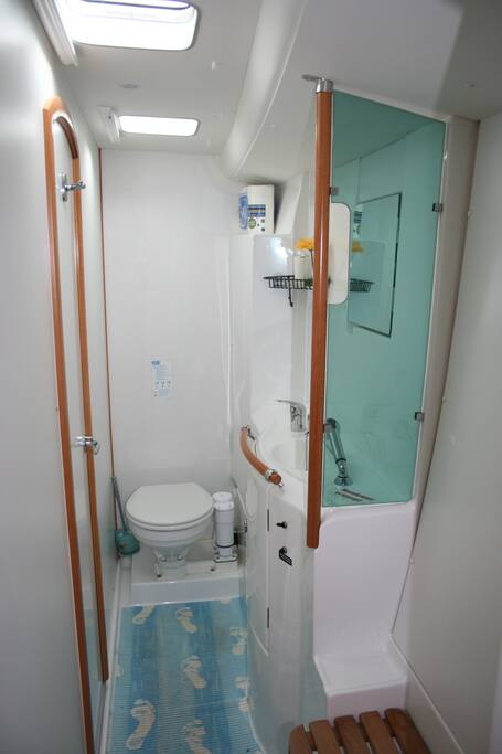 Small bathroom with shower