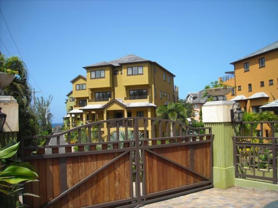 Front entrance with security gate