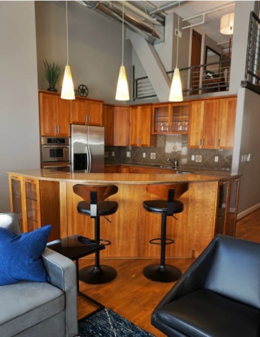 Open kitchen area
