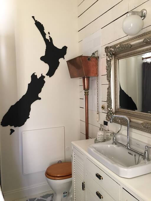 Shared bathroom, great shower