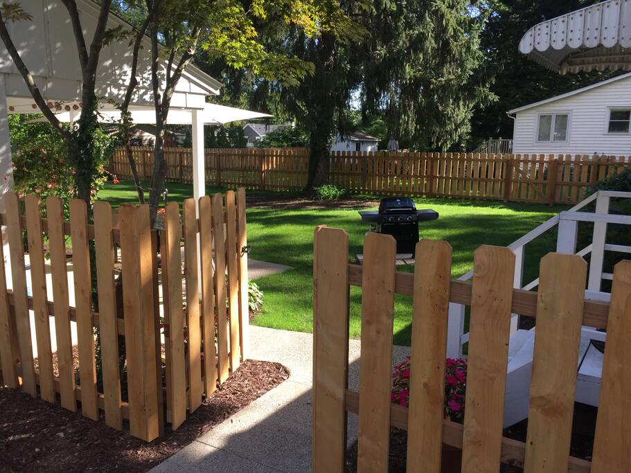 Fenced in rear yard perfect for kids and pets