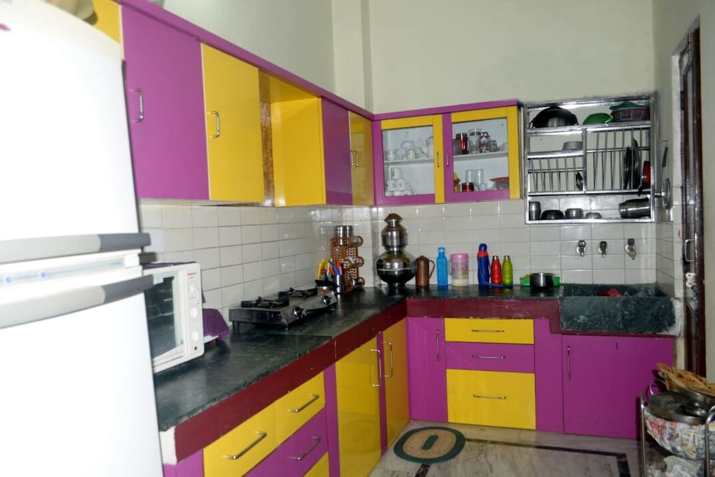 Indian Kitchen with fragrance of Home Made Indian Spices having Medicinal Values