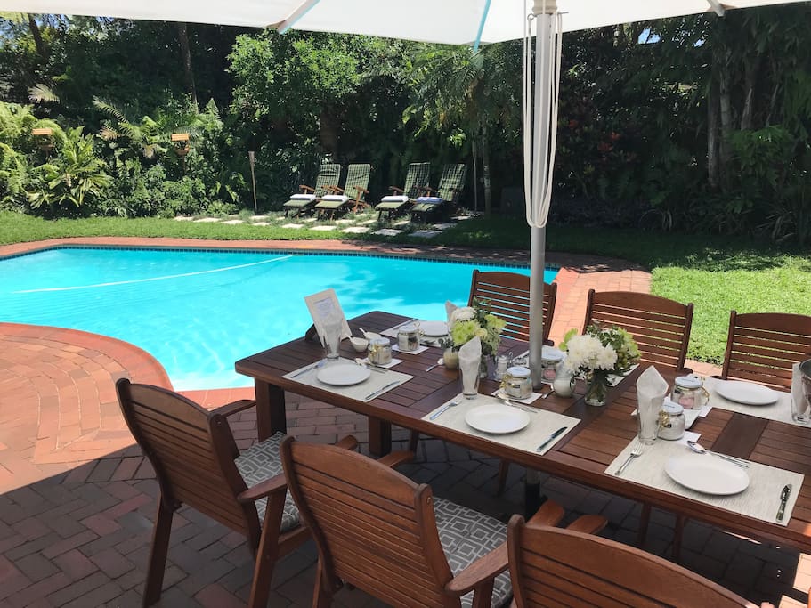 Our tranquil pool area