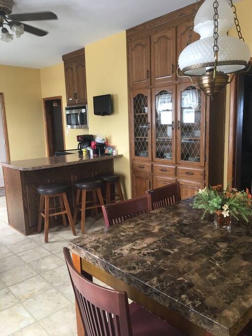 Fully stocked kitchen