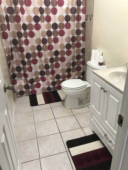 Shared bathroom for guests upstairs.