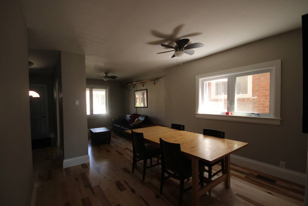 Dining area, open concept. New floor. Shared.