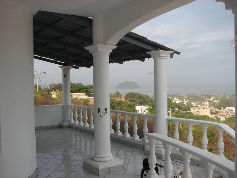 Front Terrace, Entrance to house and spectacular ocean views.