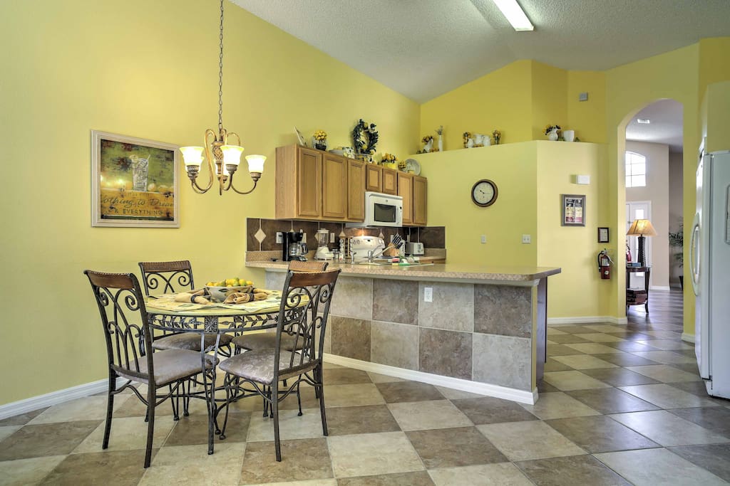 The home provides a pristine, open-concept living space.