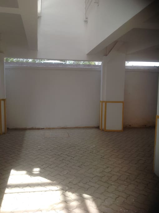 Secure parking on the ground level