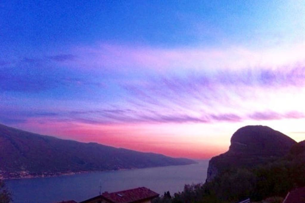 Lake view at Sunset form the apartment