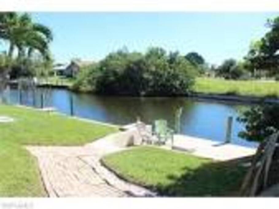 The dock on the Gulf access canal