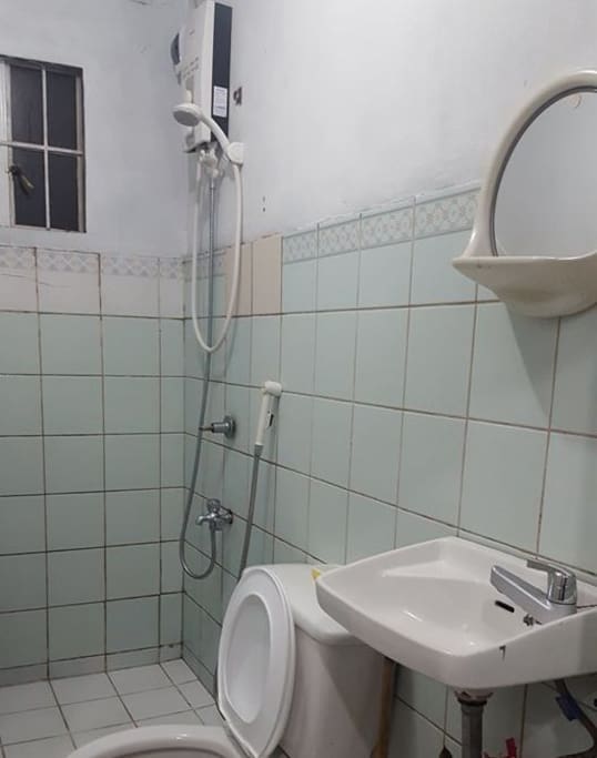 Bathroom with Shower Heater