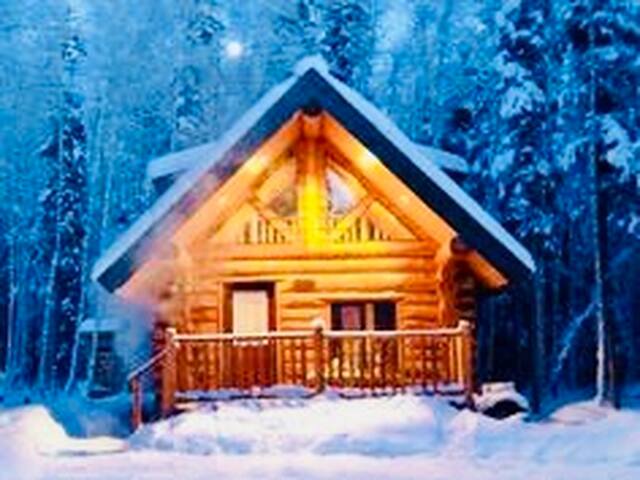 Northern Lights Log Cabin