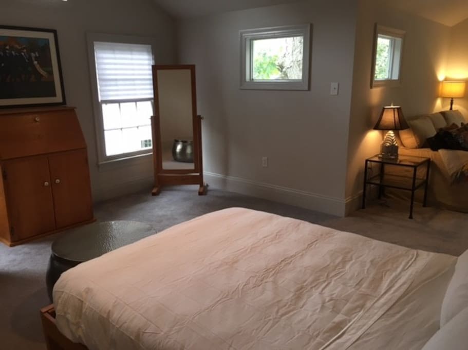 Bedroom suite with full size bed and 2 sofa beds