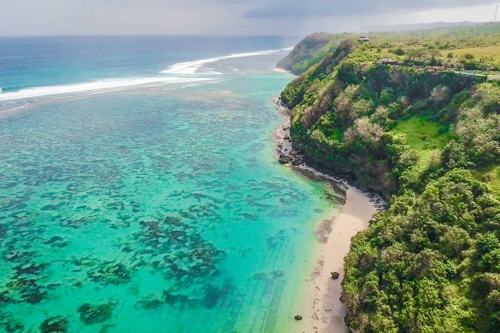 This is the beach you can walk to from our house. At high tide, this is a private beach. At low tide you can take a long walk on the beach.