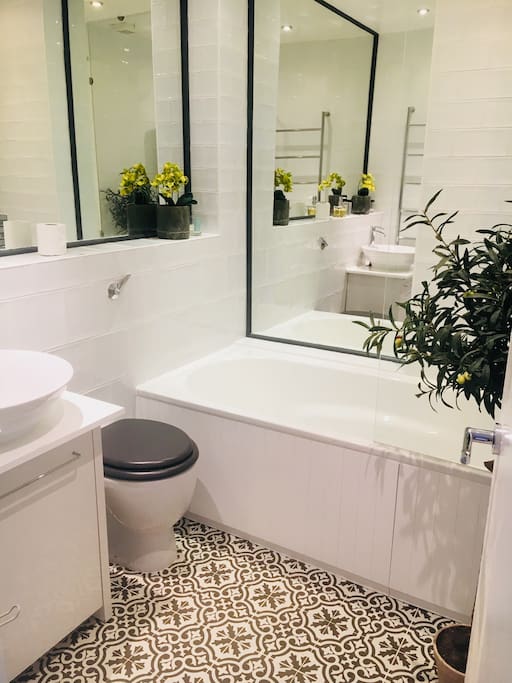 New bathroom; power shower; Jo Malone hand wash; toiletries provided.