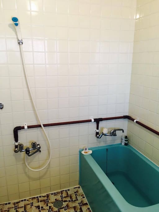Small bath tub and shower