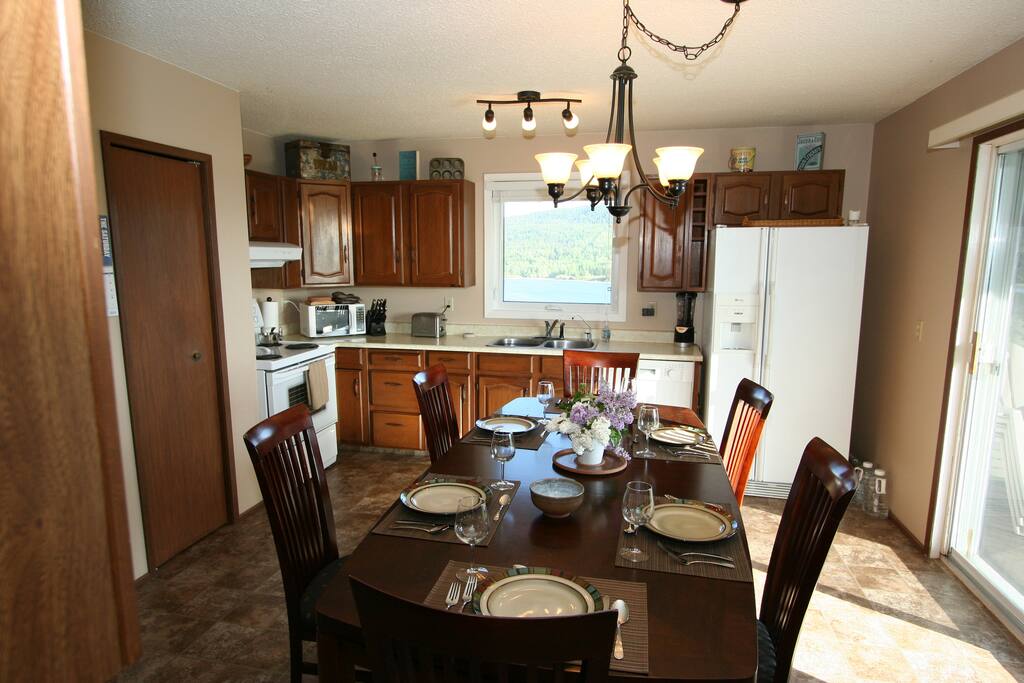Large Kitchen, commonly seats six.