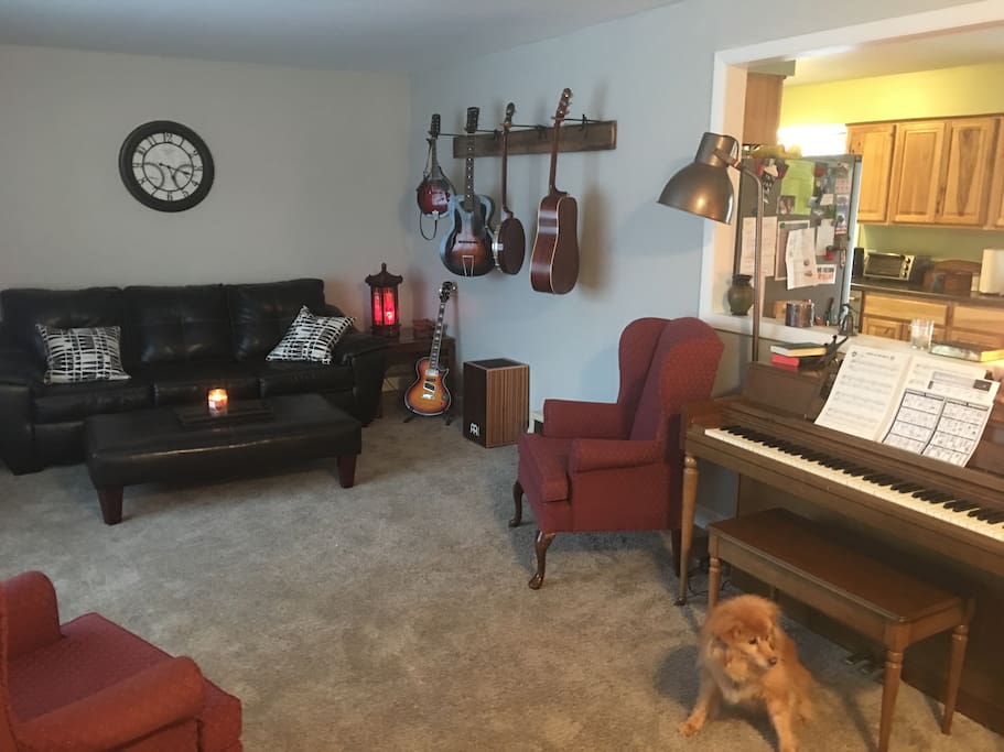 Feel free to play any of the many instruments in the house.