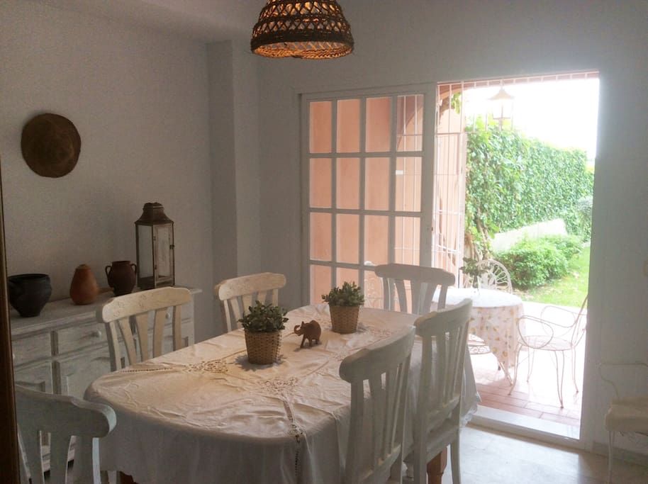 Dining room open to the garden