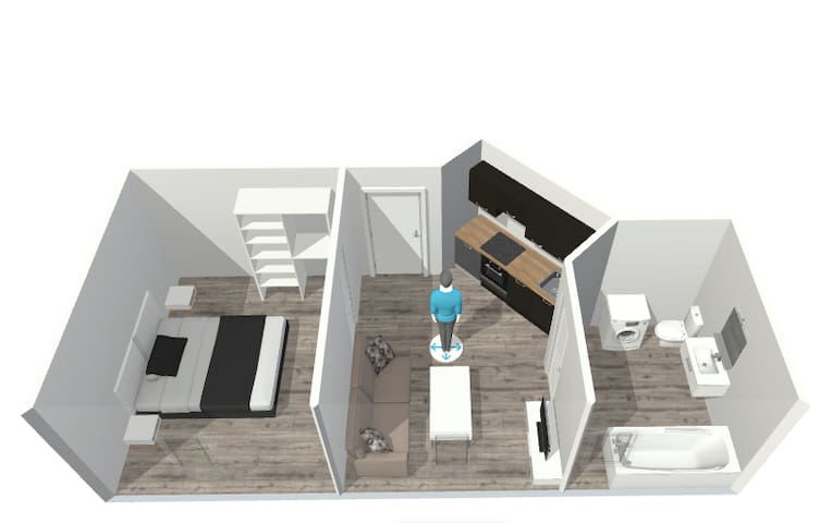 Cozy nest 35m² Center, near Mairie-NETFLIX