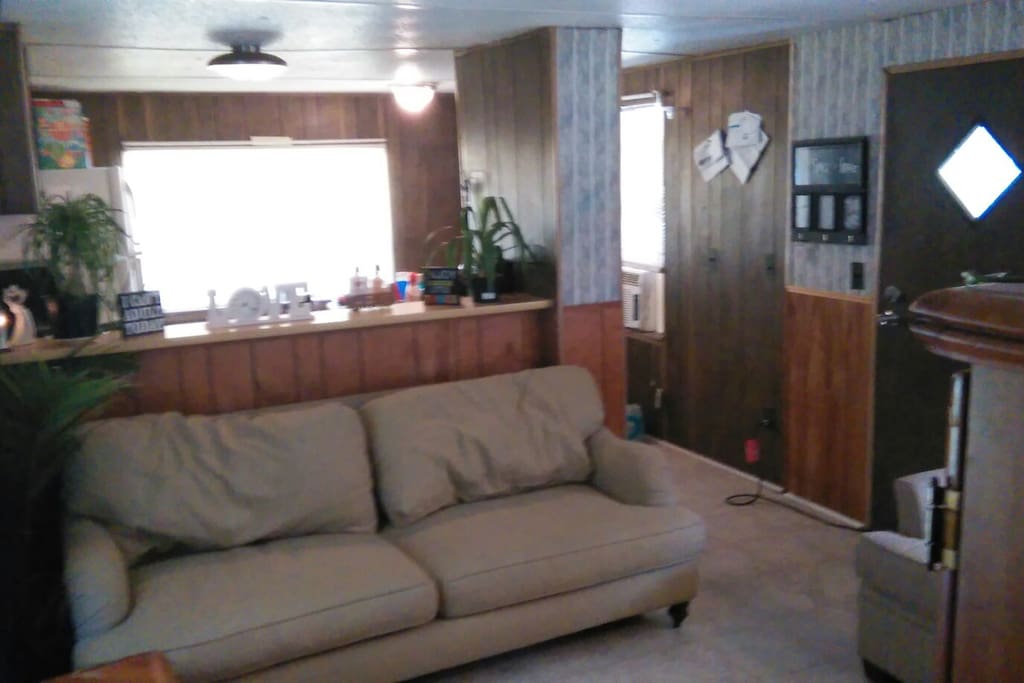 living room and kitchen