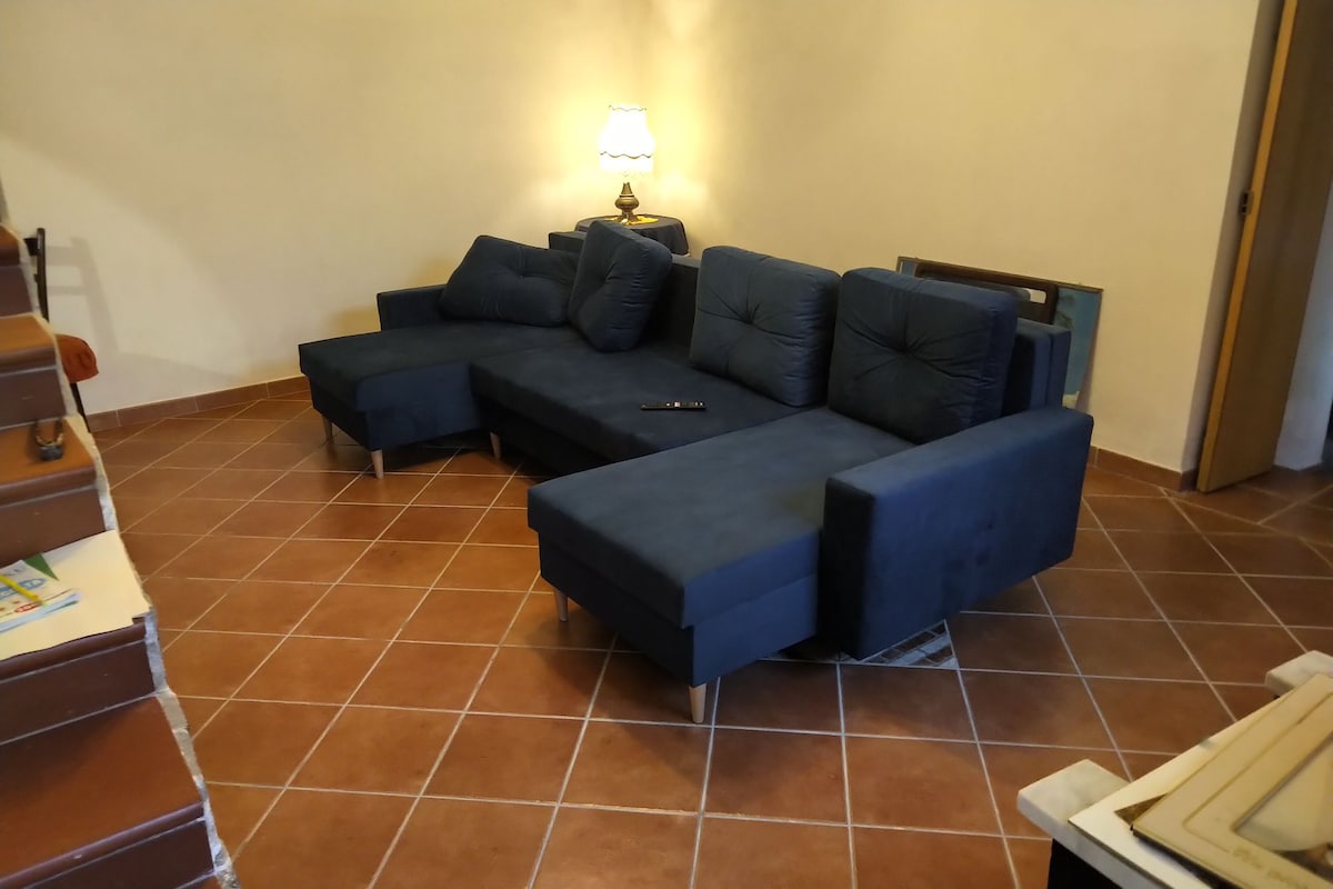 Sala de estar con sofá cama