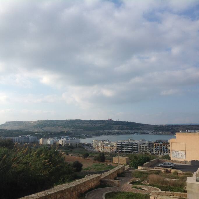 Outside view of Mellieha Bay