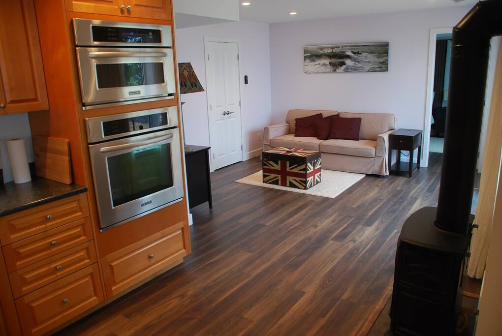 Kitchen and sitting room.