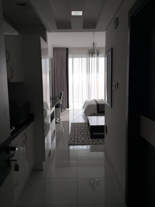 Kitchen, Entrance to Bathroom