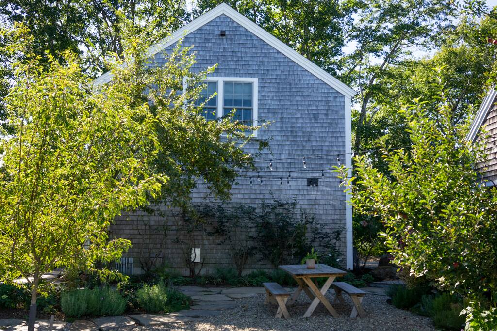 Exterior view of the bunkhouse above the garage.