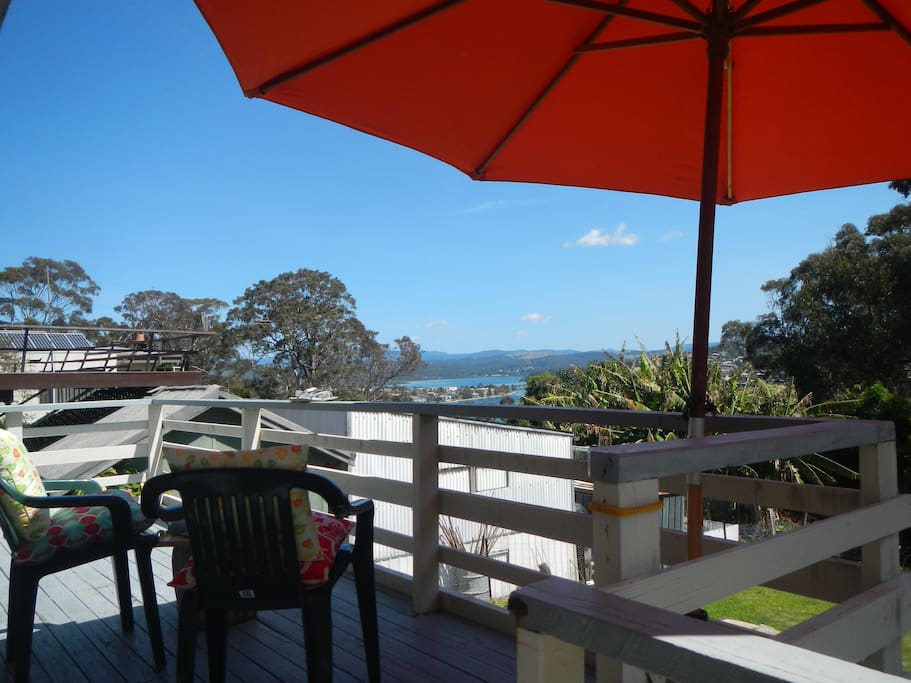 Deck with view over Merimbula
