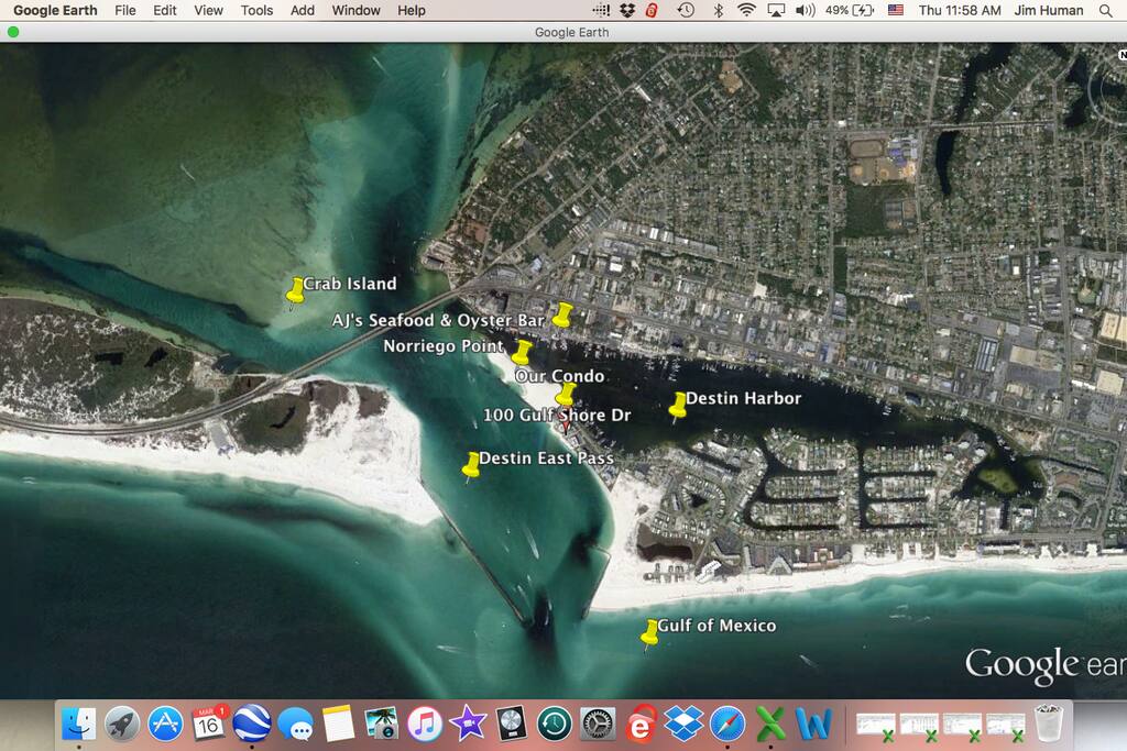 Google Earth View of Area