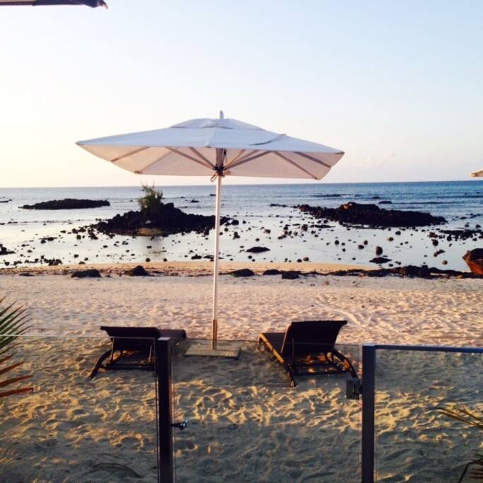 Private Beach outside the Complex