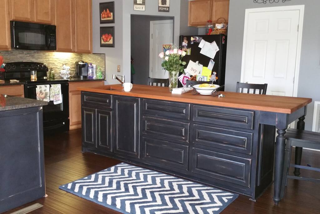 fully stocked kitchen including pantry staples