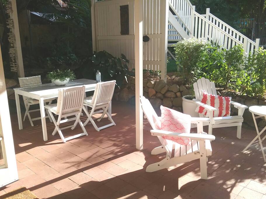 Outside dining area