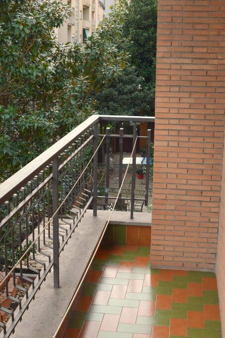 Il balcone della stanza privata