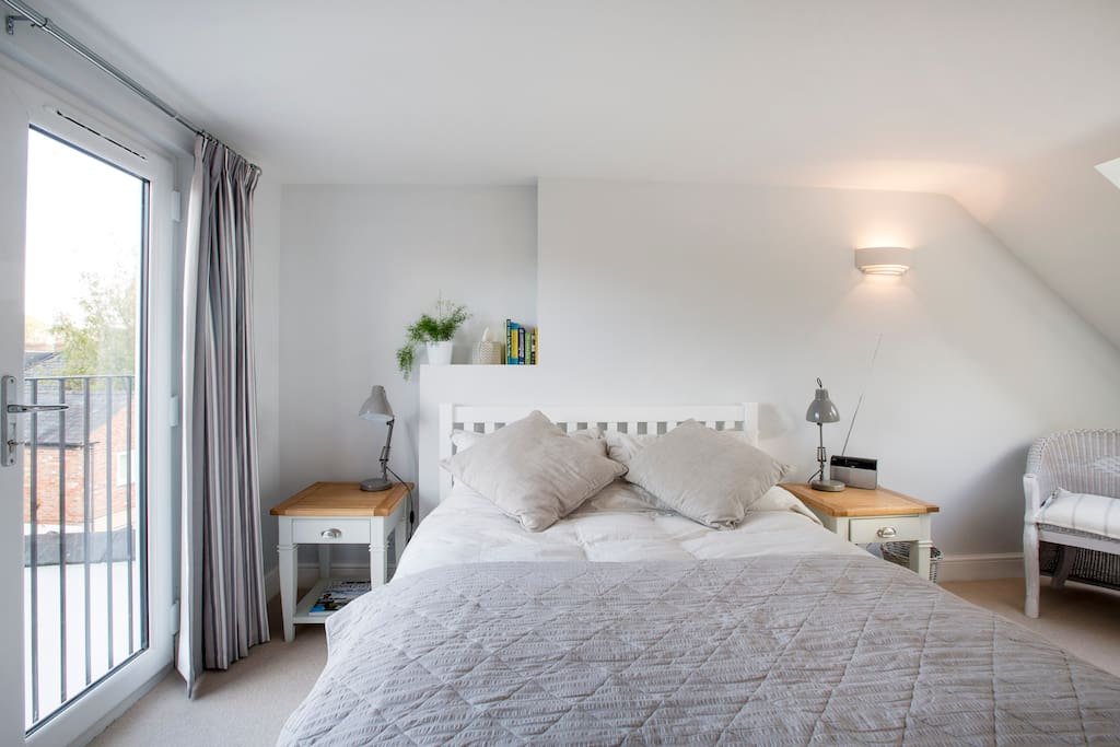 Lots of light in the bedroom & shower room.