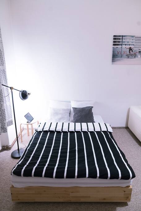 Double bed in room no. 1