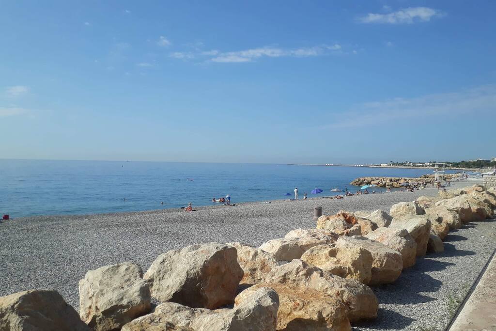 Plage en face du studio