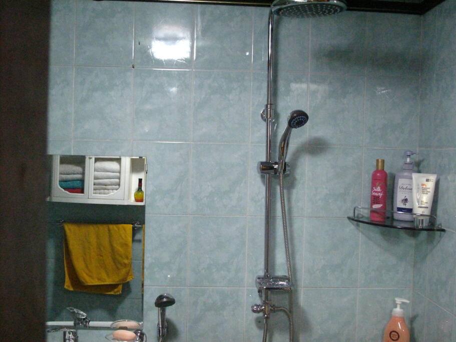 shampoo, conditioner, towels, all provided