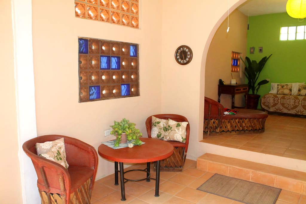 Main room: lots of great sitting areas in our home.