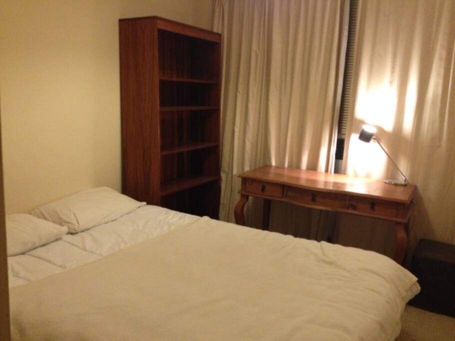 The guest room. Nice and fresh.
Shared bathroom.
