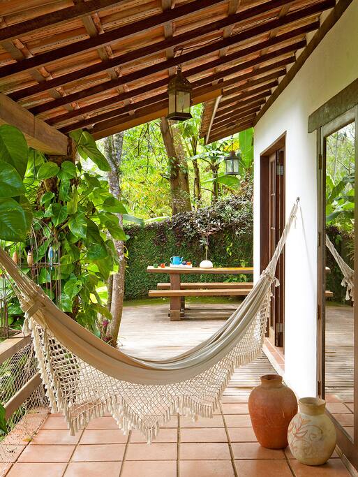 Terrace with an ocean view