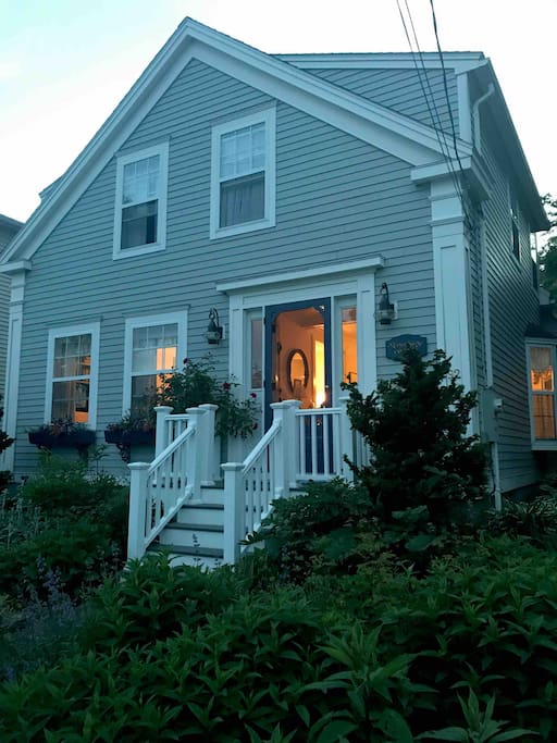 Cozy and welcoming front porch.