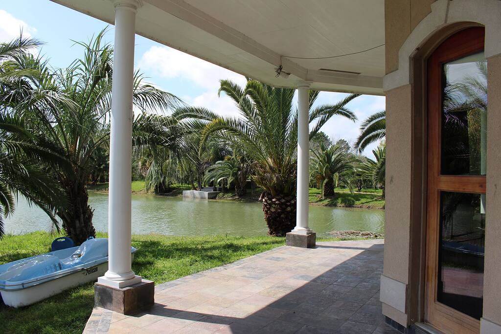 paddle boat back porch