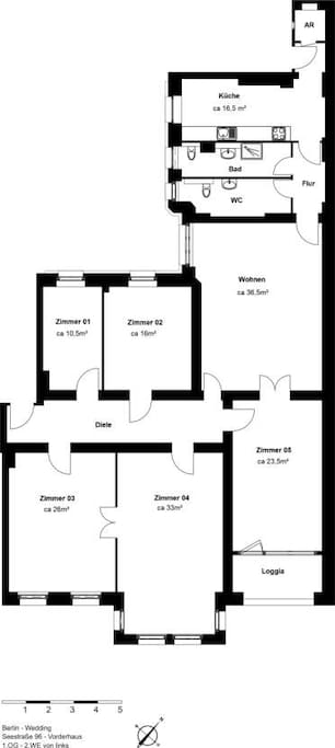 Zimmer / Room 03 will be your room (26 square meters)